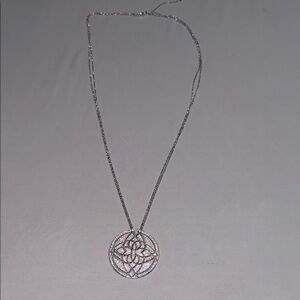 Nordstrom EXTREME RARE Lisa Freede Dream Necklace RHINESTONE White Gold Necklace